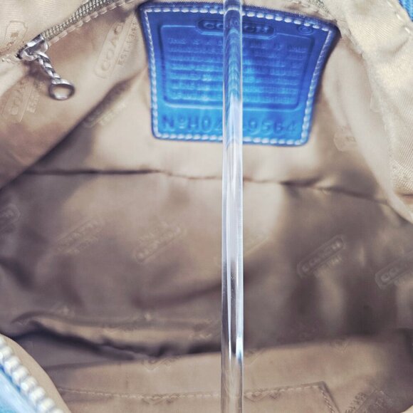 COACH 9564 Blue Leather Legacy Demi Hobo Shoulder Bag Convertible Strap Vintage - Picture 16 of 16